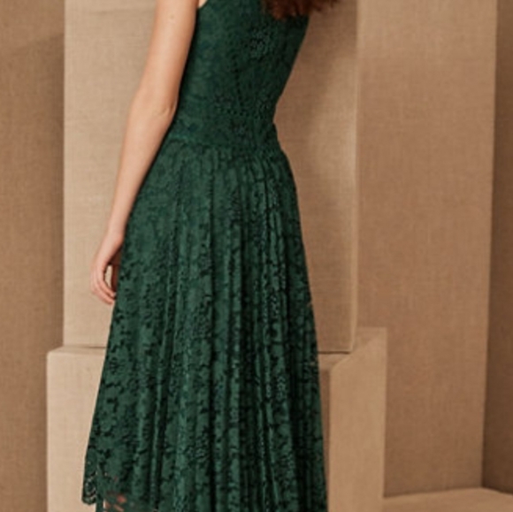 BHLDN Perri Lace V-neck Dress in Cactus size 16 - Picture 2 of 7
